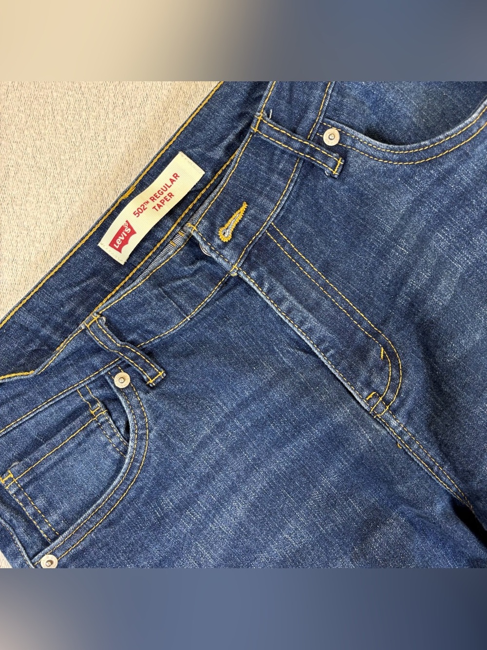 Levi's 502 Regular Taper Jeans Womens Blue Denim Dark Wash Size 18 29x29
